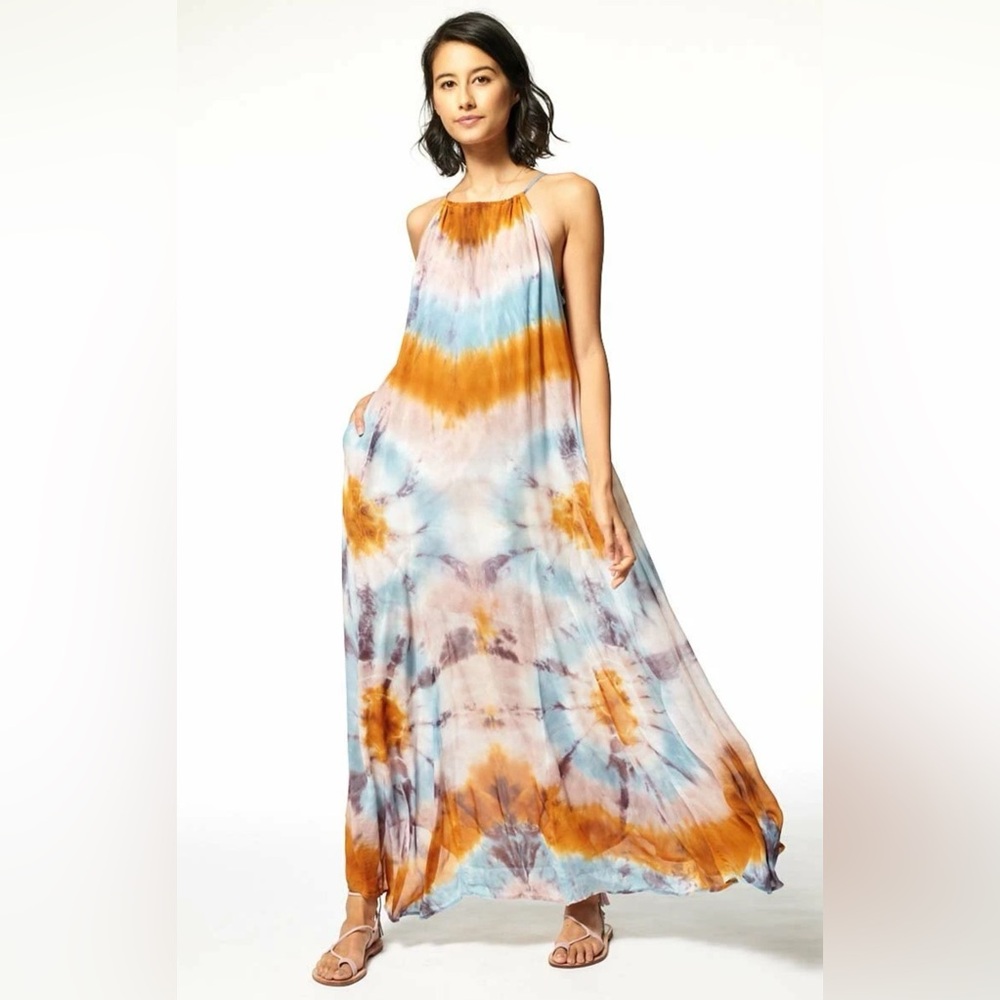 NWT | YFB Young Fabulous & Broke Elie Trapeze Tie Dye Maxi Coverup Dress | XS